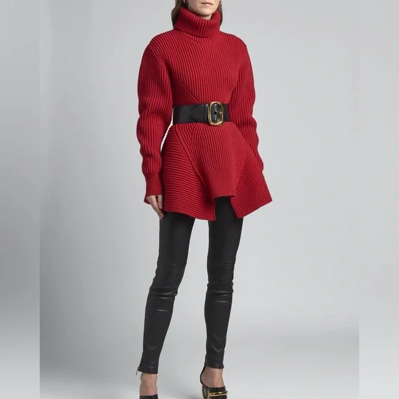 Alexander McQueen chunky sweater in rib knit size small